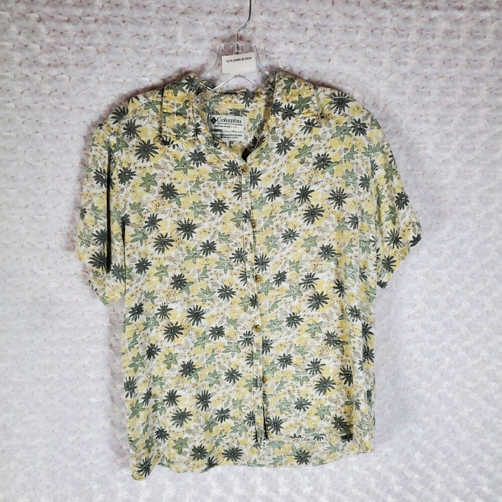 Columbia Sportswear Floral Button-Down Shirt Size M